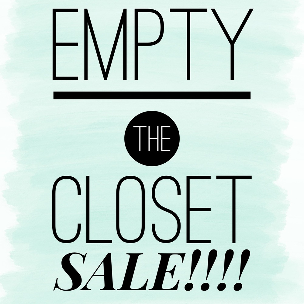 EMPTY THE CLOSET SALE!!! Clearance blowout!!